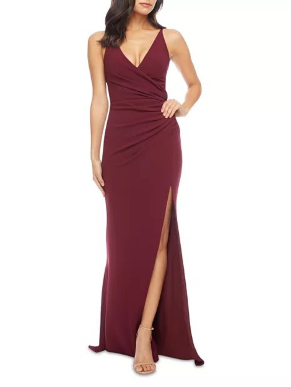Dress The Population Jordan Plunge Neck Gown
